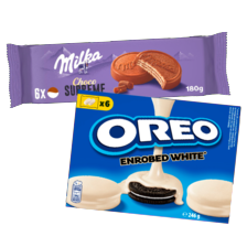 Milka of Oreo koek*
